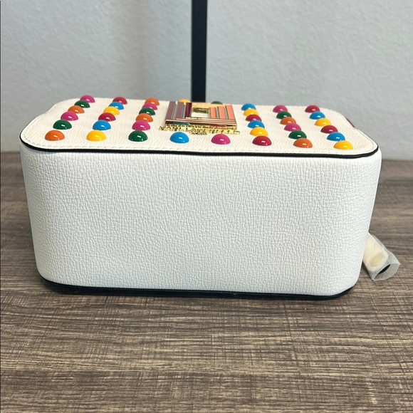 Karl Lagerfeld | White Multicolor Studded Camera Crossbody Bag ✨ - Picture 12 of 17